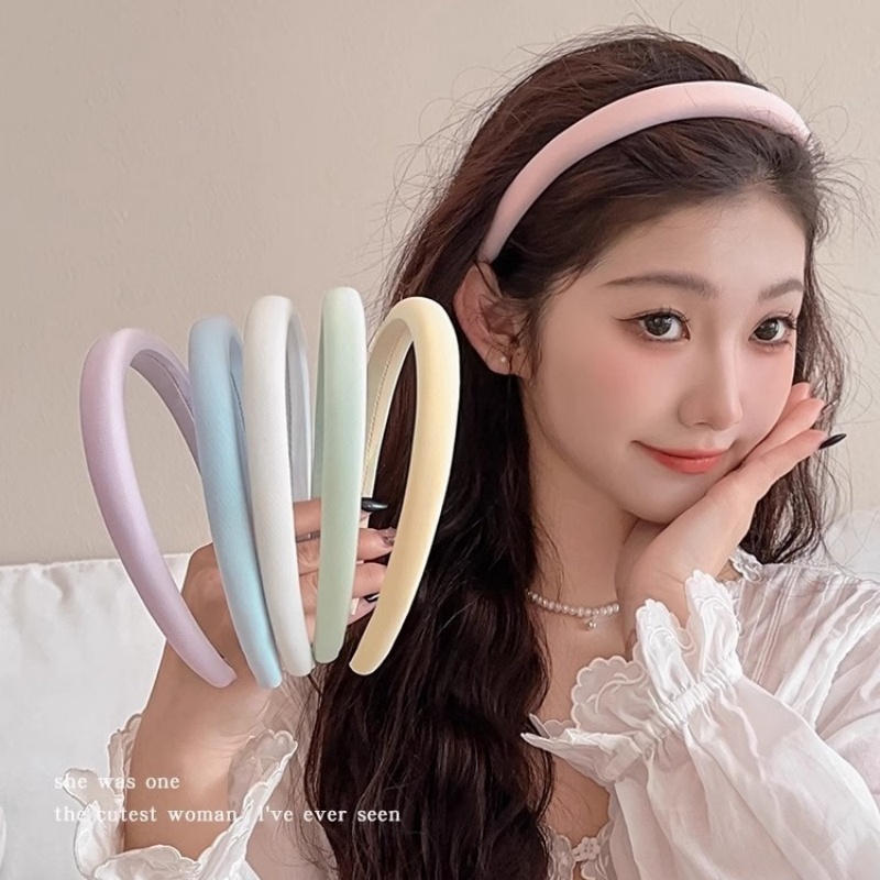 Ring Toss Outdoor - عصابة رأس إسفنجية بلون الماكرون للنساء